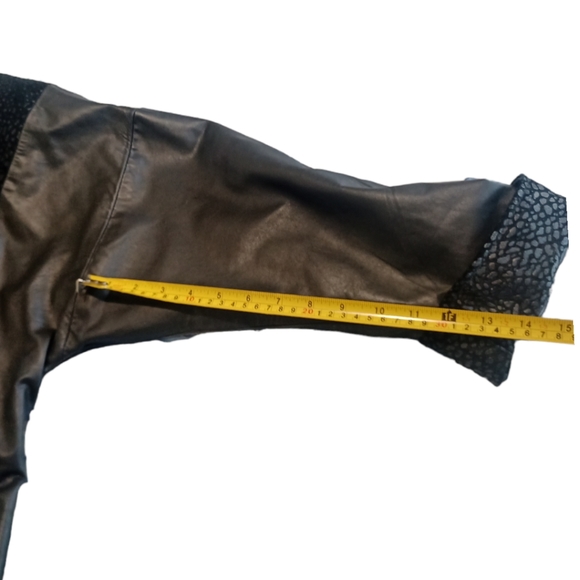 80s genuine leather jacket size medium Gino and Giorgio oversize pockets - Picture 8 of 11